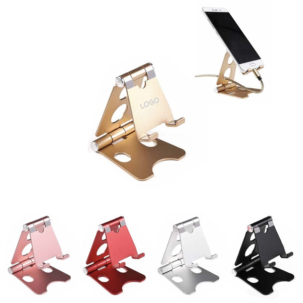 Small Adjustable Collapsible Metal Desk Phone Stand Holder